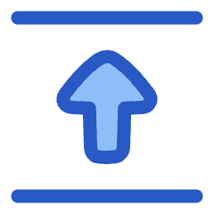 Triangle Arrow Align Move Up Top Icon from Plump Duo Set