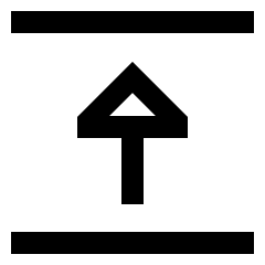 Triangle Arrow Align Move Up Top Icon from Sharp Line Set