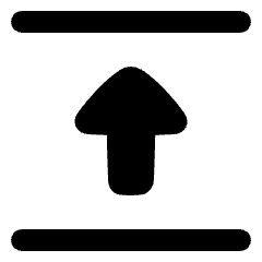 Triangle Arrow Align Move Up Top Icon from Plump Solid Set