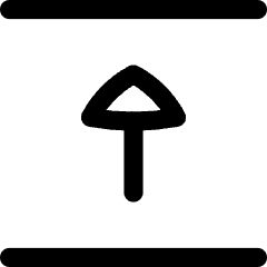 Triangle Arrow Align Move Up Top Icon from Flex Line Set