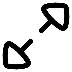 Triangle Arrow Expand Diagonal 1 Icon from Flex Line Set