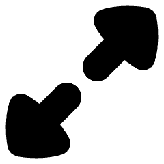 Triangle Arrow Expand Diagonal 1 Icon from Flex Solid Set