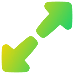 Triangle Arrow Expand Diagonal 1 Icon from Plump Gradient Set