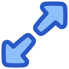 Triangle Arrow Expand Diagonal 1 Icon from Plump Duo Set
