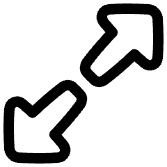 Triangle Arrow Expand Diagonal 1 Icon from Plump Line Set