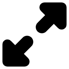 Triangle Arrow Expand Diagonal 1 Icon from Core Solid Set