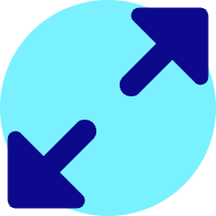 Triangle Arrow Expand Diagonal 1 Icon from Core Pop Set