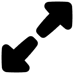 Triangle Arrow Expand Diagonal 1 Icon from Plump Solid Set