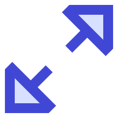 Triangle Arrow Expand Diagonal 1 Icon from Sharp Duo Set