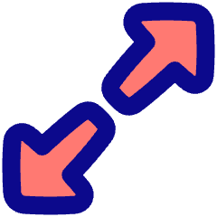 Triangle Arrow Expand Diagonal 1 Icon from Plump Pop Set