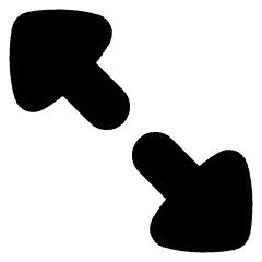 Triangle Arrow Expand Diagonal 2 Icon from Flex Solid Set
