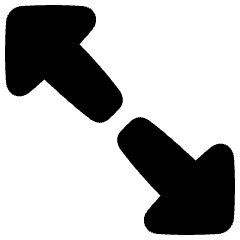 Triangle Arrow Expand Diagonal 2 Icon from Plump Solid Set