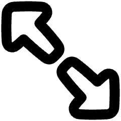 Triangle Arrow Expand Diagonal 2 Icon from Plump Remix Set