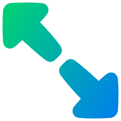 Triangle Arrow Expand Diagonal 2 Icon from Plump Gradient Set