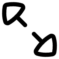Triangle Arrow Expand Diagonal 2 Icon from Flex Line Set