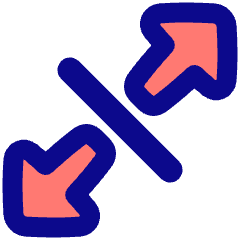 Triangle Arrow Expand Diagonal 3 Icon from Plump Pop Set