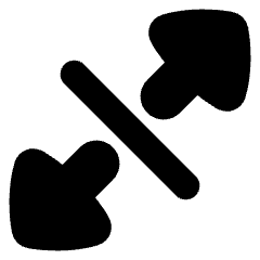 Triangle Arrow Expand Diagonal 3 Icon from Flex Solid Set
