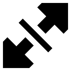 Triangle Arrow Expand Diagonal 3 Icon from Sharp Solid Set