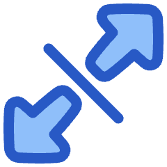Triangle Arrow Expand Diagonal 3 Icon from Plump Duo Set
