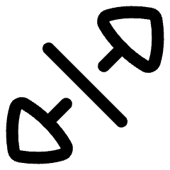 Triangle Arrow Expand Diagonal 3 Icon from Flex Line Set