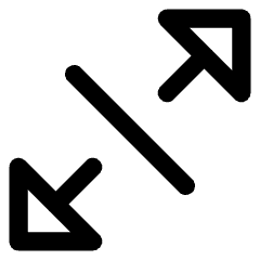 Triangle Arrow Expand Diagonal 3 Icon from Core Line Set