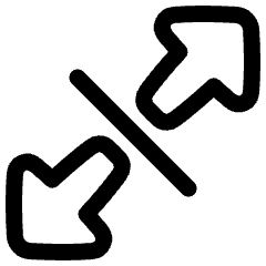 Triangle Arrow Expand Diagonal 3 Icon from Plump Line Set