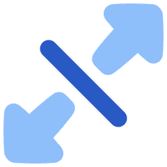 Triangle Arrow Expand Diagonal 3 Icon from Plump Flat Set