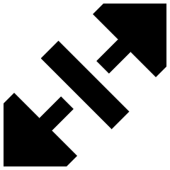 Triangle Arrow Expand Diagonal 3 Icon from Sharp Remix Set