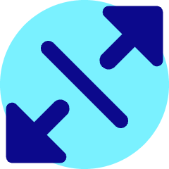 Triangle Arrow Expand Diagonal 3 Icon from Core Pop Set