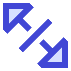 Triangle Arrow Expand Diagonal 4 Icon from Sharp Duo Set