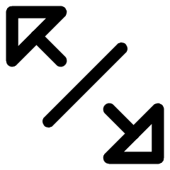 Triangle Arrow Expand Diagonal 4 Icon from Core Line Set