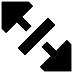 Triangle Arrow Expand Diagonal 4 Icon from Sharp Remix Set