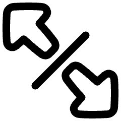 Triangle Arrow Expand Diagonal 4 Icon from Plump Line Set