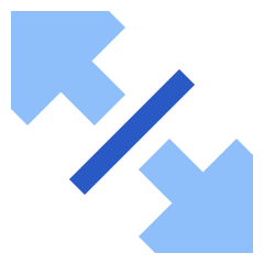 Triangle Arrow Expand Diagonal 4 Icon from Sharp Flat Set