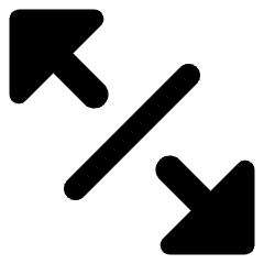 Triangle Arrow Expand Diagonal 4 Icon from Core Remix Set