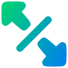 Triangle Arrow Expand Diagonal 4 Icon from Plump Gradient Set