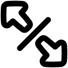 Triangle Arrow Expand Diagonal 4 Icon from Plump Remix Set