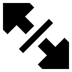 Triangle Arrow Expand Diagonal 4 Icon from Sharp Solid Set