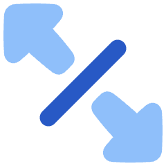 Triangle Arrow Expand Diagonal 4 Icon from Plump Flat Set