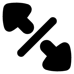 Triangle Arrow Expand Diagonal 4 Icon from Flex Solid Set