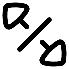 Triangle Arrow Expand Diagonal 4 Icon from Flex Line Set