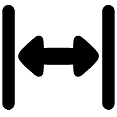 Triangle Arrow Expand Horizontal Icon from Plump Solid Set