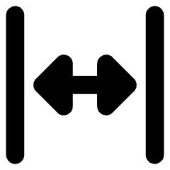 Triangle Arrow Expand Horizontal Icon from Core Solid Set