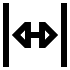 Triangle Arrow Expand Horizontal Icon from Sharp Line Set