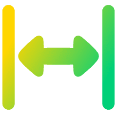 Triangle Arrow Expand Horizontal Icon from Plump Gradient Set