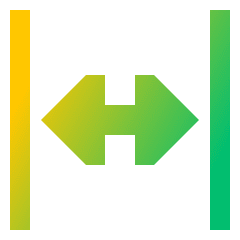 Triangle Arrow Expand Horizontal Icon from Sharp Gradient Set