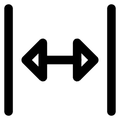 Triangle Arrow Expand Horizontal Icon from Core Line Set