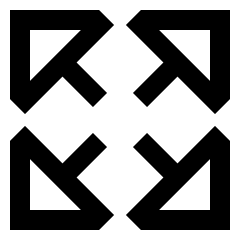 Triangle Arrow Expand Icon from Sharp Line Set