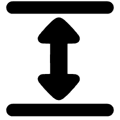 Triangle Arrow Expand Vertical Icon from Plump Solid Set