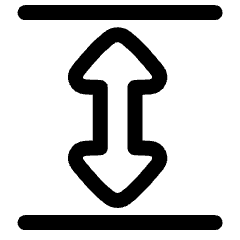 Triangle Arrow Expand Vertical Icon from Plump Line Set